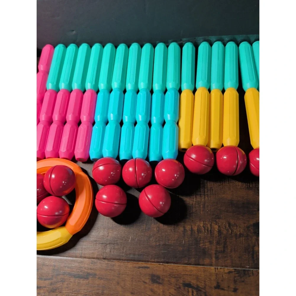 Lot Of 81 Magnetic STEM Buliding Balls & Rods Kids And Learning Toys